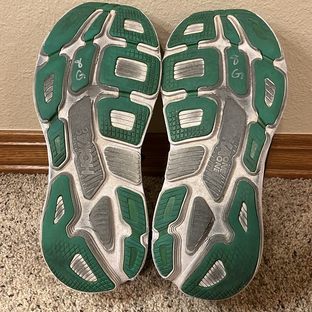 Hoka One One Black/Teal/Orange Men’s Bondi 7 Athletic Shoes Sz 12 - Picture 9 of 10